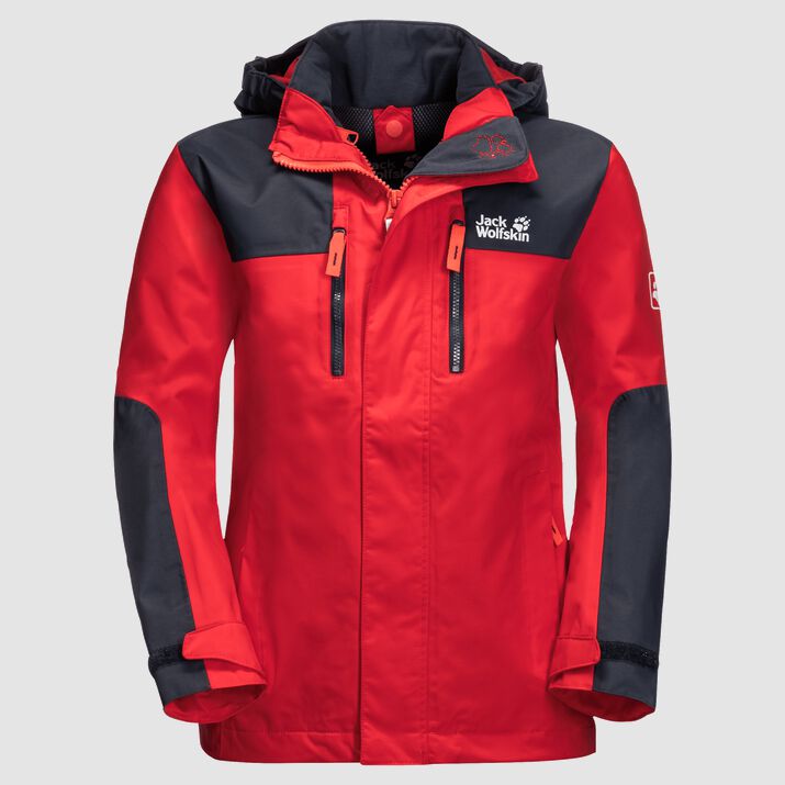 Jack Wolfskin Kids Jasper Hardshell Jacket Red 018495SMQ